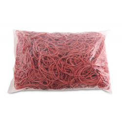 Gumki recepturki OFFICE PRODUCTS, średnica 60mm, 1,5x1,5mm, 60% kauczuku, 1000g, zgrzewka, czerwone