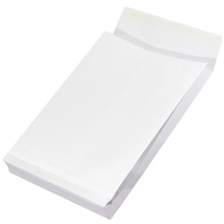 Koperty RBD z taśmą silikonową OFFICE PRODUCTS, HK, B4, 250x353x38mm, 150gsm, 250szt., białe