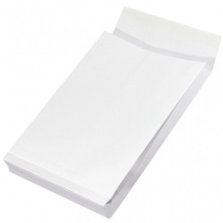 Koperty RBD z taśmą silikonową OFFICE PRODUCTS, HK, C4, 229x324x38mm, 130gsm, 250szt., białe