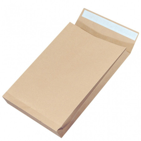 Koperty RBD z taśmą silikonową OFFICE PRODUCTS, HK, C4, 229x324x38mm, 150gsm, 250szt., brązowe